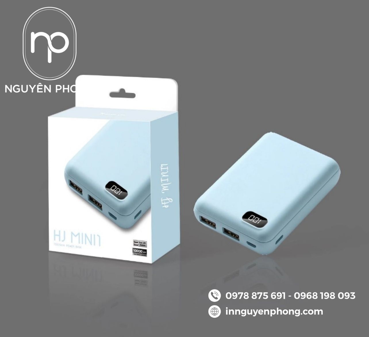 Mẫu hộp giấy đựng sạc dự phòng theo yêu cầu 